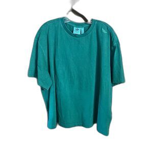 Adidas NWT Skate Tee Loose Fit Crop XL Women Dark Green
